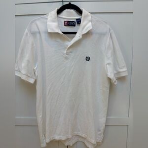 Chaps Men's Classic White Polo Shirt Size M Preppy Golf